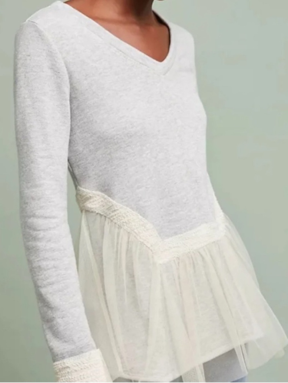 🌸Anthropologie Amadi Tulle Crew Neck🌸